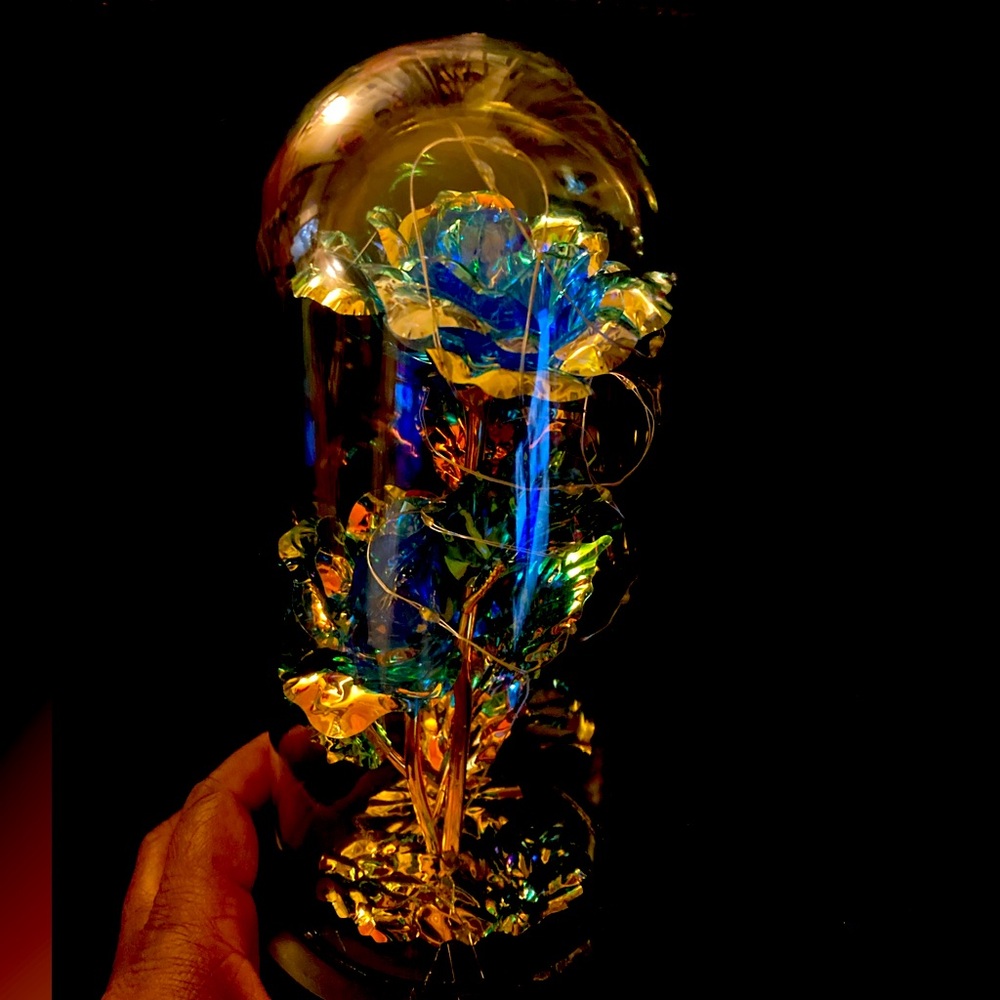 Blue Gold Galaxy Rose
